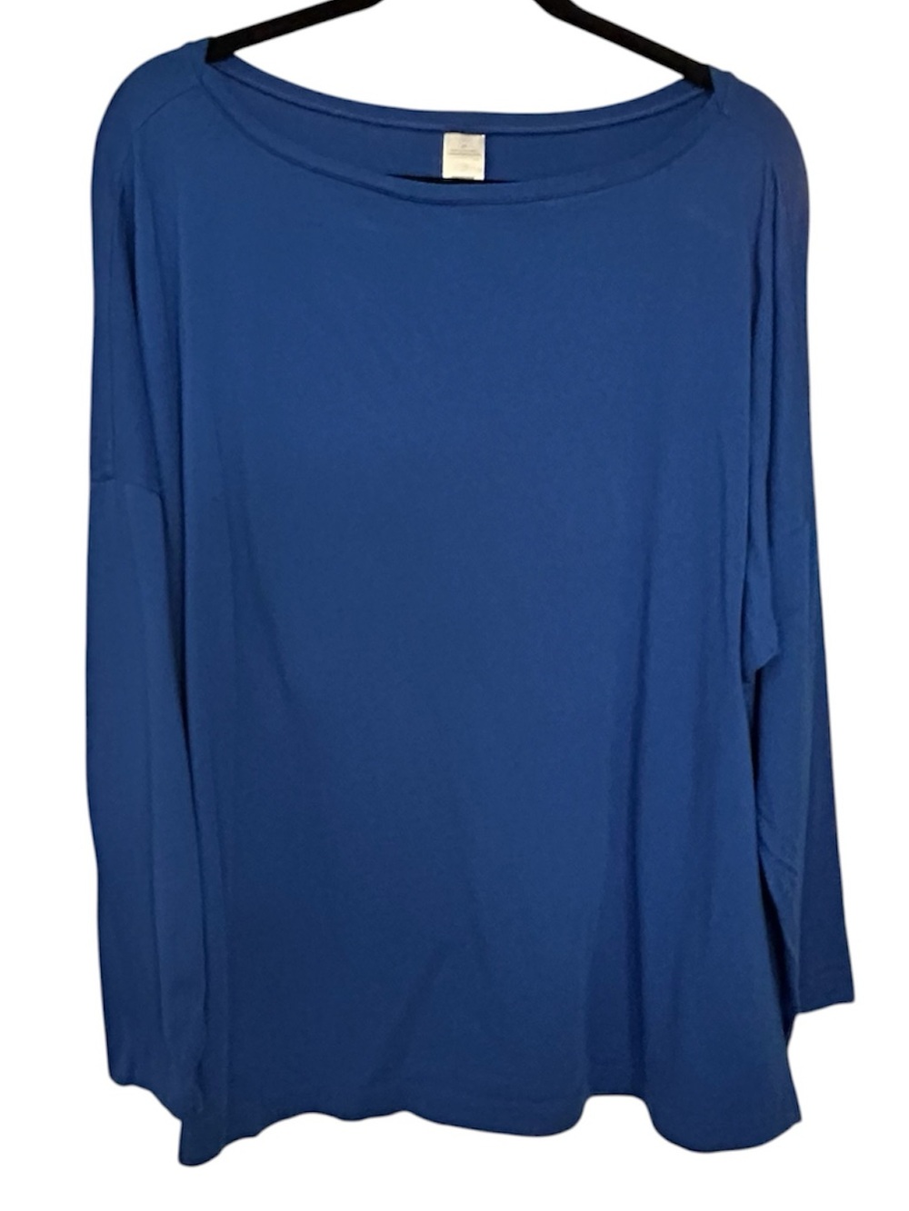 Zella Royal Blue Long Sleeve Boatneck Top Size 2X